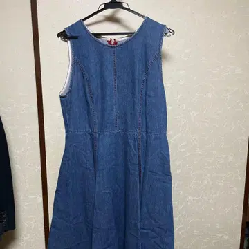 로이스크레용 데님 A라인 원피스