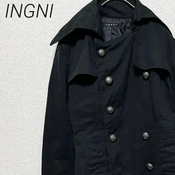 INGNI 트렌치코트 숏코트 포켓 부착 심플 안감 부착