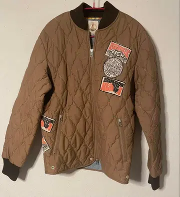 브라운 퀼팅 다운 자켓 M