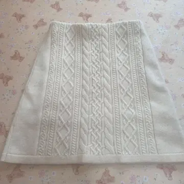 Her lip to 케이블 니트 미니 스커트 M 아이보리