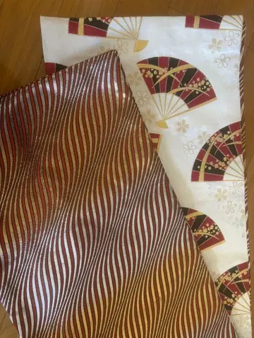 후쿠로 오비 세트 - 부채 패턴 유선형 패턴 별 패턴