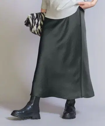 BEAUTY&YOUTH 머메이드 플레어 스커트 다크 그레이 S