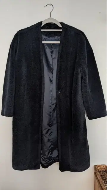 SHIPS 노카라 보아 롱 코트 네이비 FREE