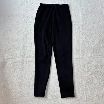 AZUL 블랙 스웨이드 하이웨스트 팬츠 허리밴딩 사이드 슬릿 2286