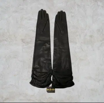 Jennifer Italy 이탈리아 가죽 롱 그로브 블랙