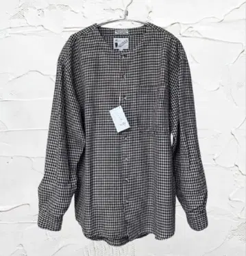 [ 데드스탁 ] GOOUCH 체크 무늬 버튼 업 셔츠 L (택 포함)