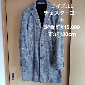 Denifits 체크 무늬 체스터 코트