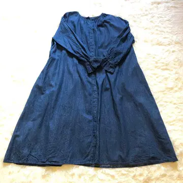 사만사 모스모스 kazumi 콜라보 데님 원피스 마 혼방 개더