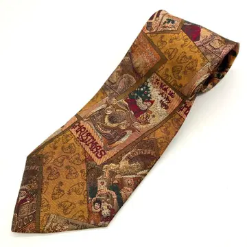 크리스마스 넥타이 산타클로스 자수 구제 의류 올 패턴 빈티지 광택