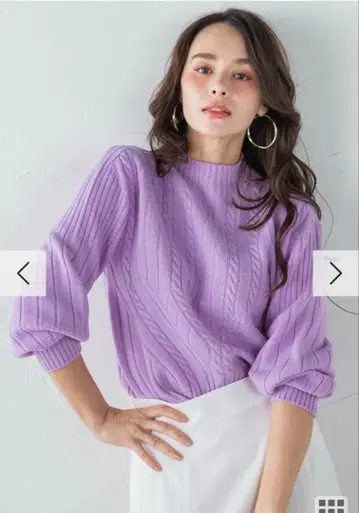 비아지오 블루 Viaggio Blu 크로 셰 뜨개질 퍼플 니트