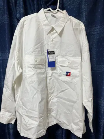 새상품 Champion 화이트 긴팔 셔츠 XL