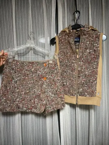 폴 스튜어트 골프 트위드풍 스커트 셋업