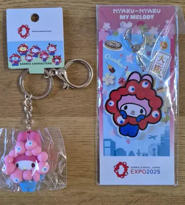 새상품 미야쿠미야쿠 입체 아크릴 키링 2종 세트 마이멜로디