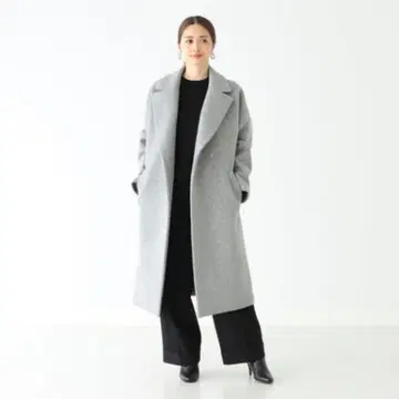 데님 럭스 그레이 롱 코트