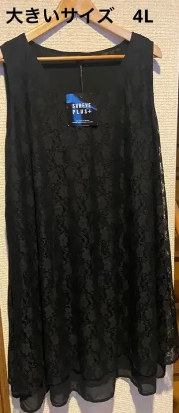 블랙 레이스 슬리브리스 원피스