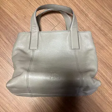 그레이 가죽 토트백