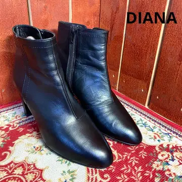 DIANA 사이드 지퍼 부츠 블랙 23cm