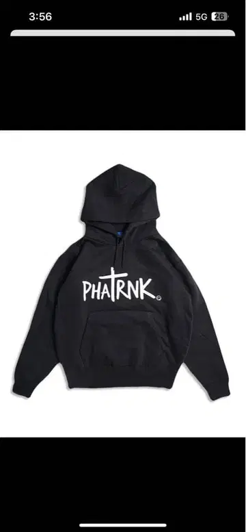 phatrnk 프론트 로고 후드티 M