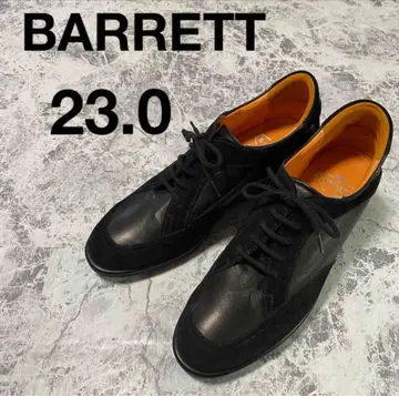 새상품급 BARRETT 바렛 이탈리아제 스웨이드 가죽 블랙 23.0