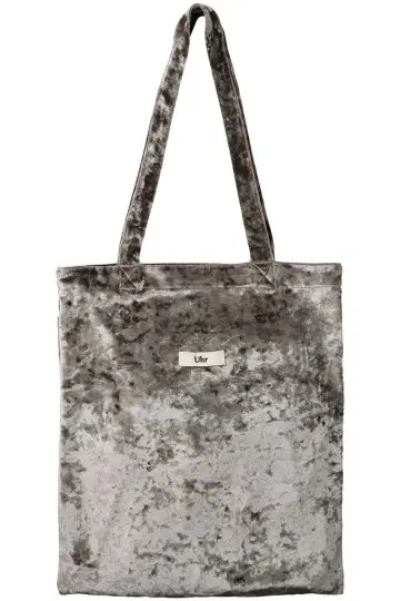 [ Uhr ] 바이컬러 벨로아 토트백