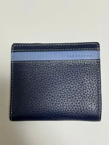 THE SHOP TK 네이비 가죽 접이식 지갑