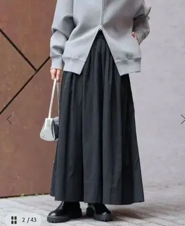 1회 착용 [25AW 신상] 워셔블 러쉬 이지 플레어 스커트