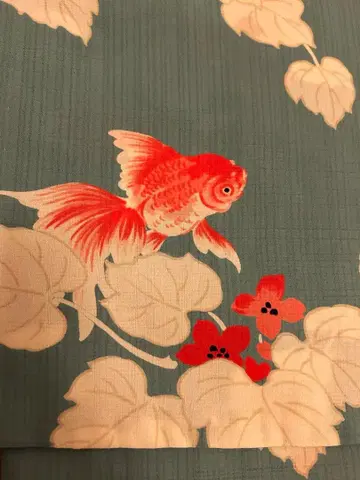 후리후 금붕어 스카이블루 유카타