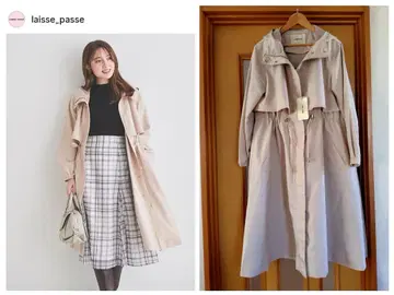 새상품 레스 빠세 / 라이너 포함 롱 블루종 핑크 베이지