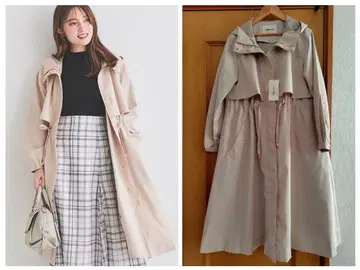 새상품 레스 빠세 / 라이너 포함 롱 블루종 핑크 베이지