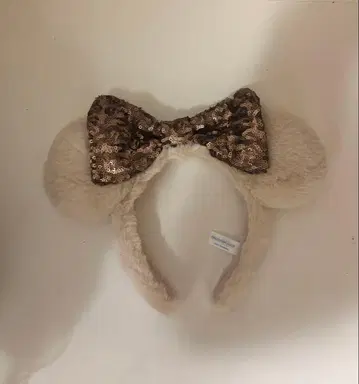 미키 귀 머리띠 스팽글 리본 포함