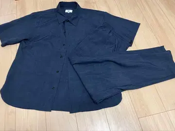 [ ORIHICA ] 오리히카 파자마 수트 반팔 상하의 네이비 XL