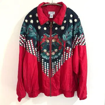 구제 의류 크리스마스 블루종 나일론 자켓 90s Vintage