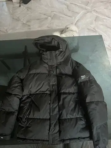 ZARA 후드 부착 블랙 다운 자켓