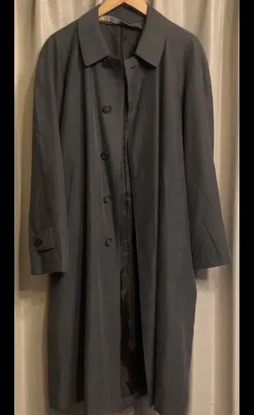 Life brand 롱 코트 카키 라이너 없음 구제 의류