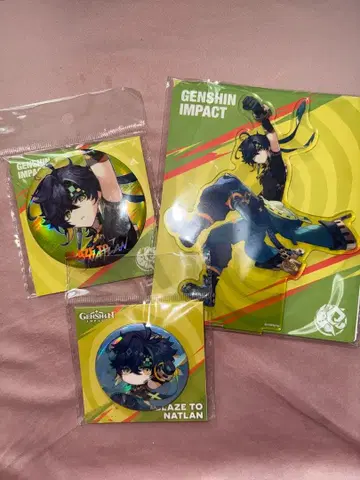 원신 키이치 아크릴 스탠드 캔뱃지 세트 공식 정품 미개봉 새상품