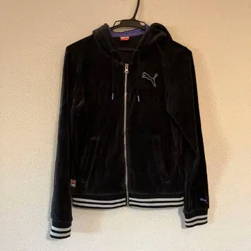 PUMA 벨로아 저리 상하의 셋업 S 블랙/보라색 여성용