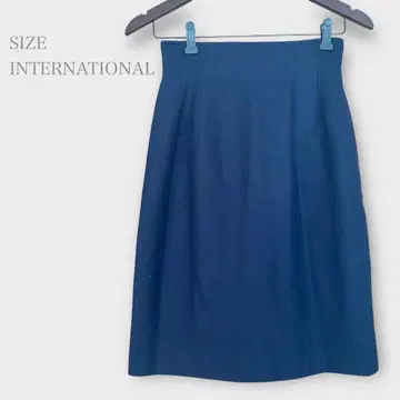 타이트 스커트 울 100% 네이비 심플 깔끔 가을/겨울