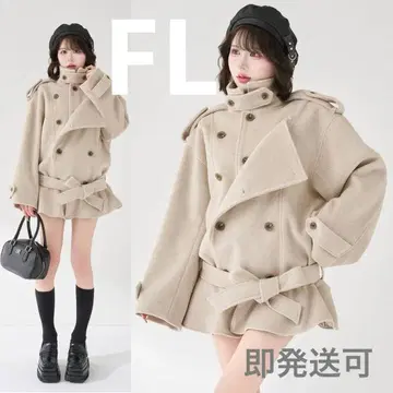 다리치 드롭 숄더 자켓 코트 BEG