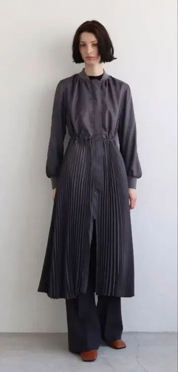 DRESAVE 플리츠 롱 원피스