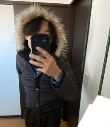 퍼 달린 다운 자켓 브라운 Y2K 그런지 시크 스타일 00s 갸루