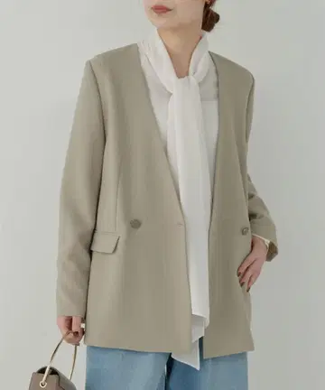 [ gallardagalante ] 베이지 노카라 자켓
