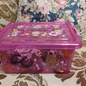 헬로키티 스토리지 박스 핑크