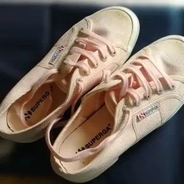 SUPERGA 핑크 캔버스 스니커즈