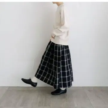 미사용 휴일과 시 포와로 스커트 체크 브라운 2024년 15180엔