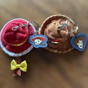 우디 제시 모자형 키링 세트