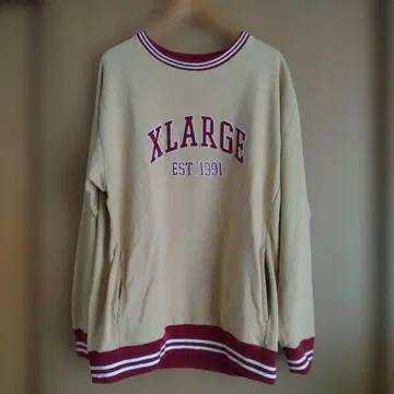 XLARGE 엑스라지 맨투맨 아치 로고 자수 포켓 부착