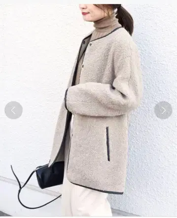 SHIPS 보아 코트 베이지 계열 프리 사이즈 쉽스