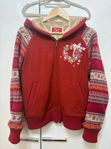 PINK HOUSE 스트로베리 니트 후드티