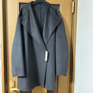 새상품 유니클로 더블 페이스 숏코트 XL 그레이