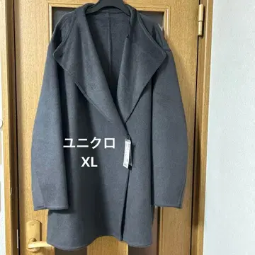 가격 인하 새상품 유니클로 더블 페이스 숏코트 XL 그레이